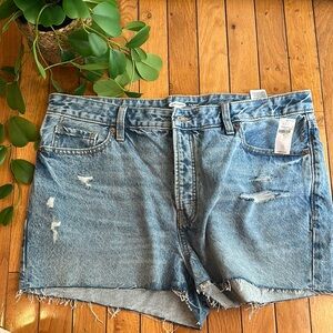Old Navy Blue Jean Shorts Distressed Cut-Off